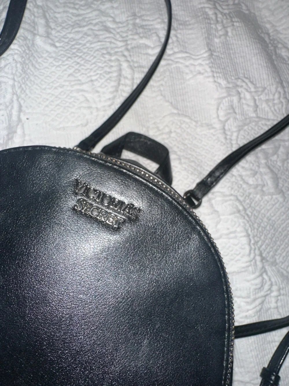 Victoria’s Secret Black Studded Mini Backpack with Gold Accents - Picture 2 of 8